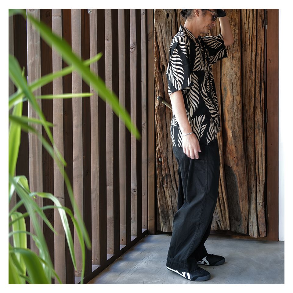 【Last1 S】 WACKO MARIA / MINEDENIM Leaf Motif Hawaiian Shirt