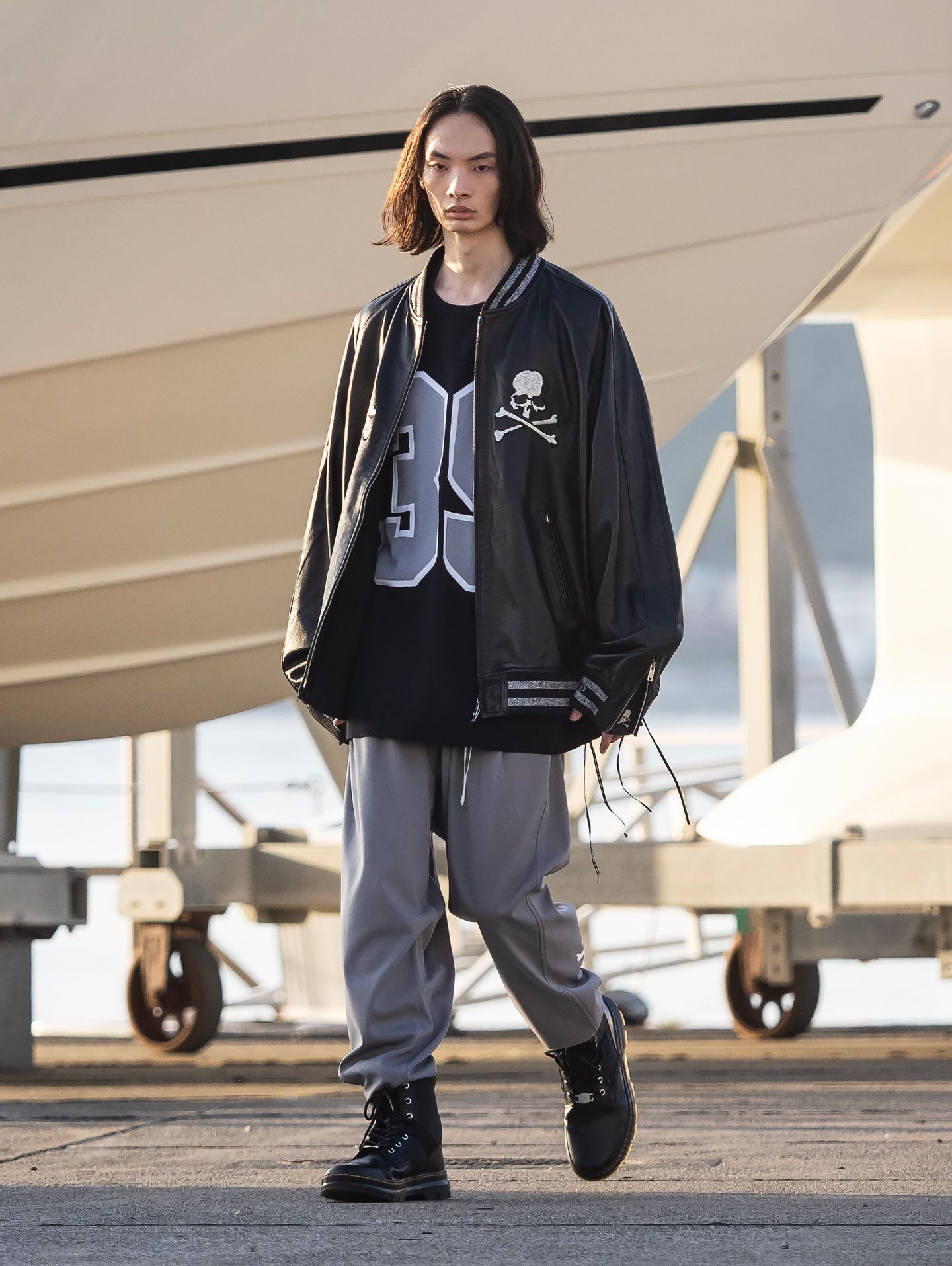【mastermindJAPAN】 WIDE JERSEY TROUSERS  Gray