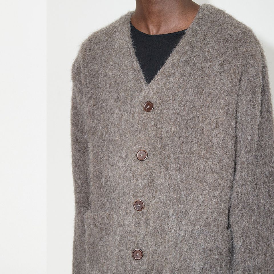 OUR LEGACY - CARDIGAN Mole Grey Mohair | River