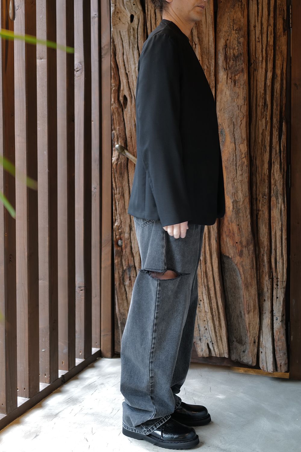 【値下】マルジェラ　SS17ブラック(グレー)デニム Maison Margiela メゾンマルジェラ BLACK PAINTED JEANS