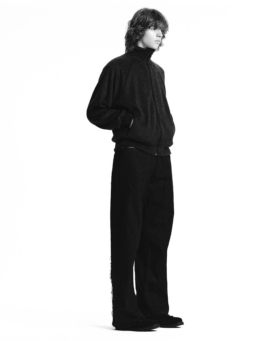 A.Wool Shaggy Track Jacket CGR
