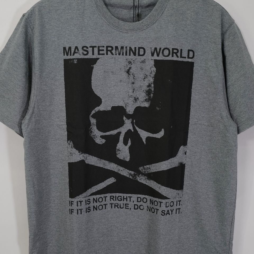 【MASTERMIND WORLD】 POSTER SS TEE  TOP GRAY