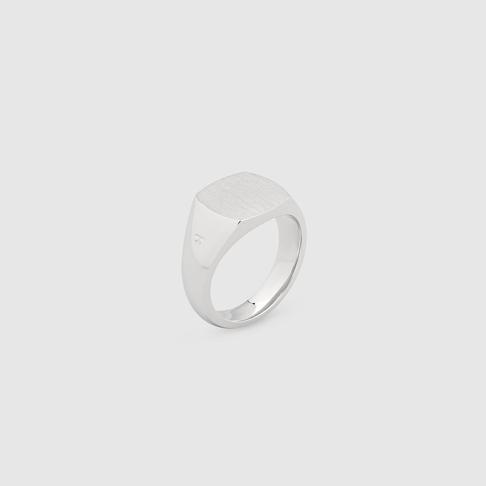 Tom Wood Mined 金メッキ スターリングシルバーリング Mined Ring Large Black Diamond - Tom Wood Project Official