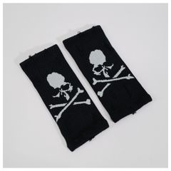 【MASTERMIND WORLD】 DISTRESSED LONG ARM SLEEVES  BLACK