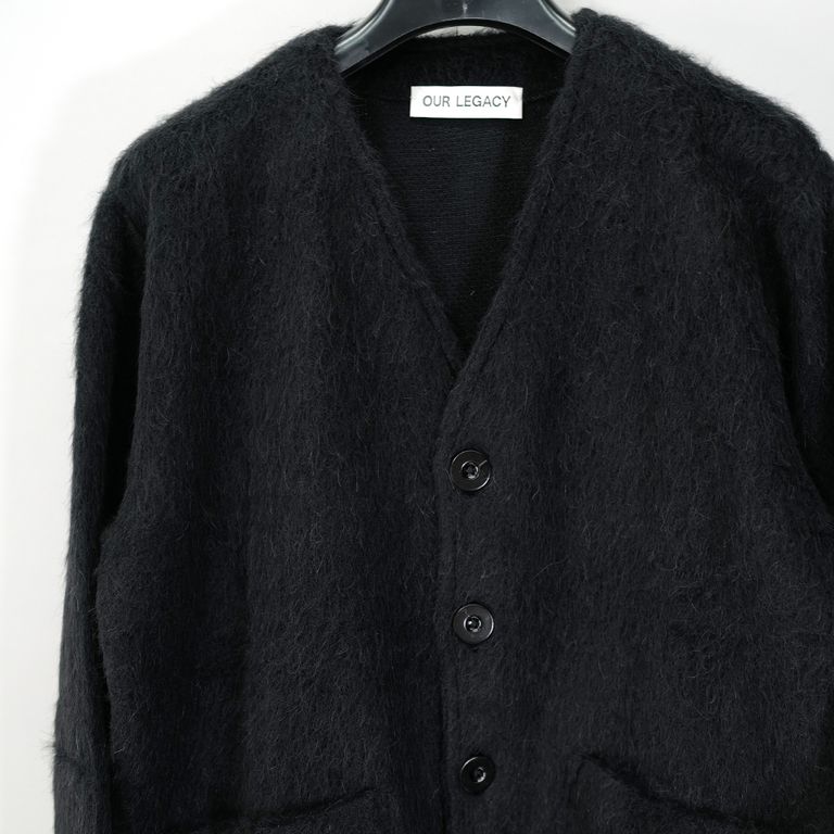 OUR LEGACY - CARDIGAN BLACK MOHAIR. | River 