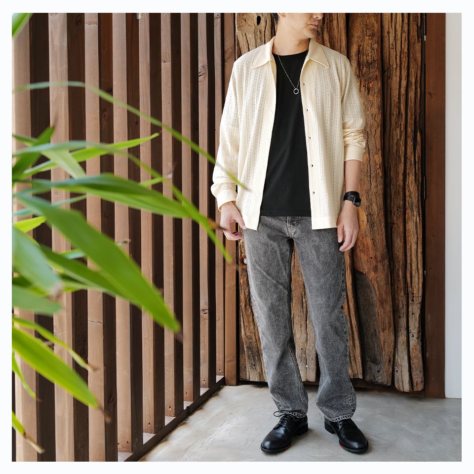 Séfr - STRAIGHT CUT JEANS （Marble wash） | River