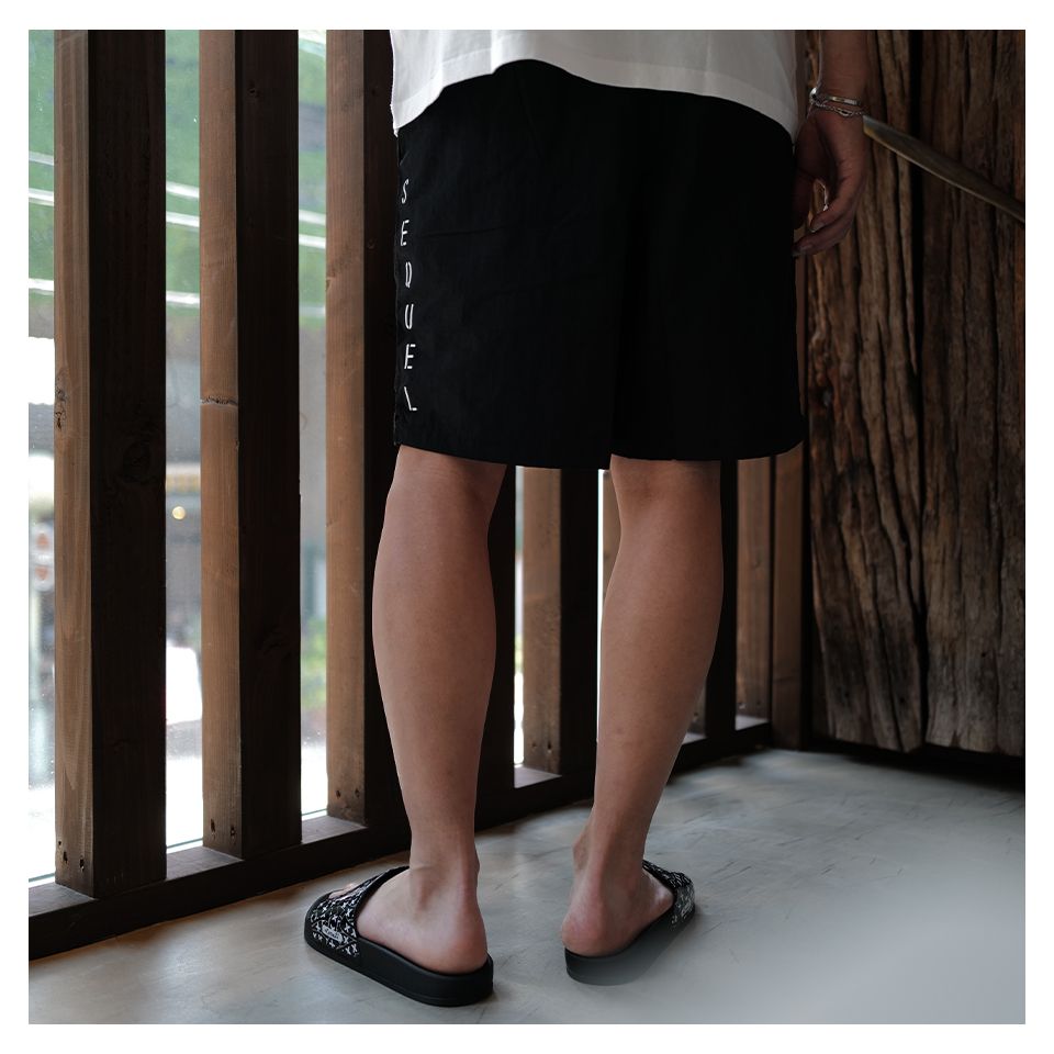SQ-25SS-SW-01 SWIM SHORTS  BLACK