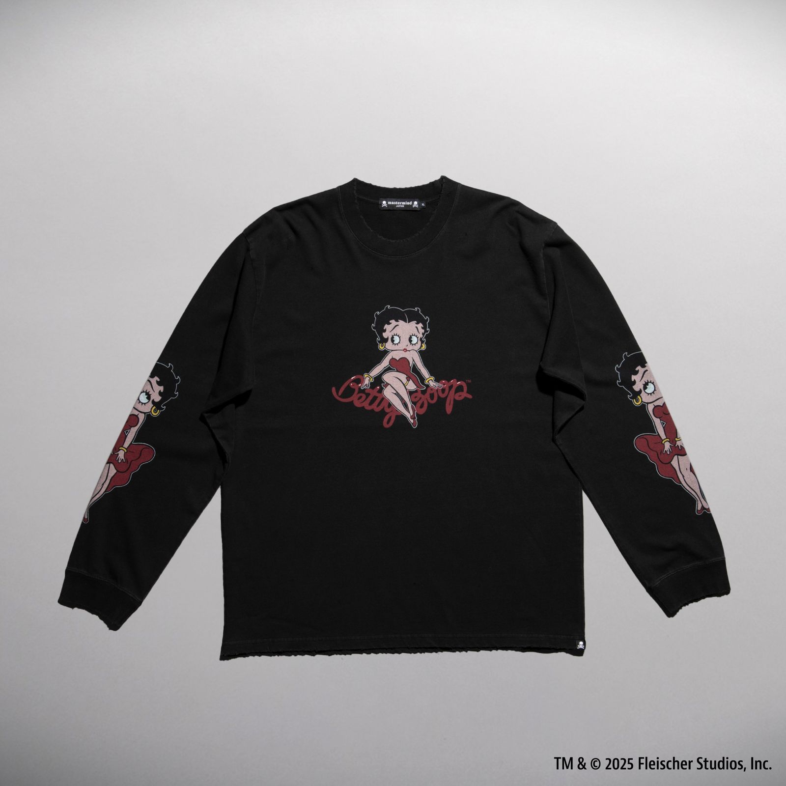 【MASTERMIND WORLD】 xBETTY BOOP L/S TEE ( DAMEGED ) MULTI COLOR <REGULAR FIT>