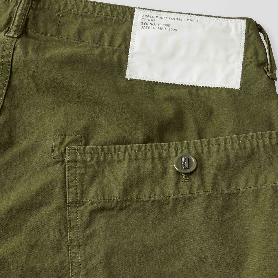 APPLIED ART FORMS - 【LAST1 M】JAPANESE CARGO MILITARY GREEN . | River