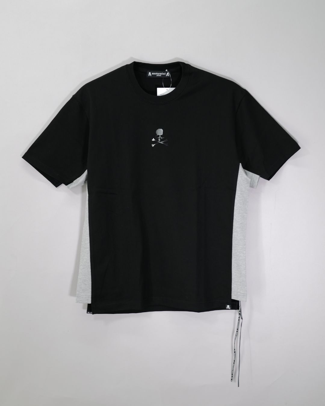 【mastermindJAPAN】 SIDE PANEL SS TEE BLACK x TOP GRAY