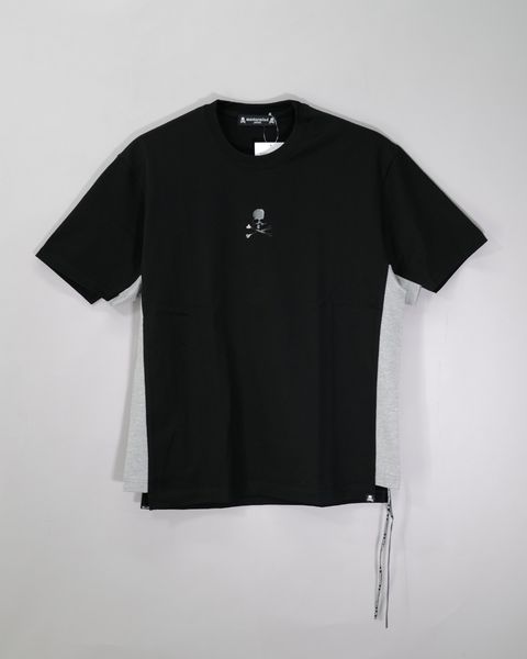 【mastermindJAPAN】 SIDE PANEL SS TEE BLACK x TOP GRAY