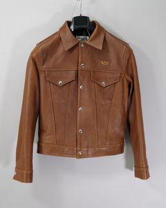 Western Jacket -ウェスタン ジャケット-  (シープレザー / 裏地:ブラックニット ) Light Brown
