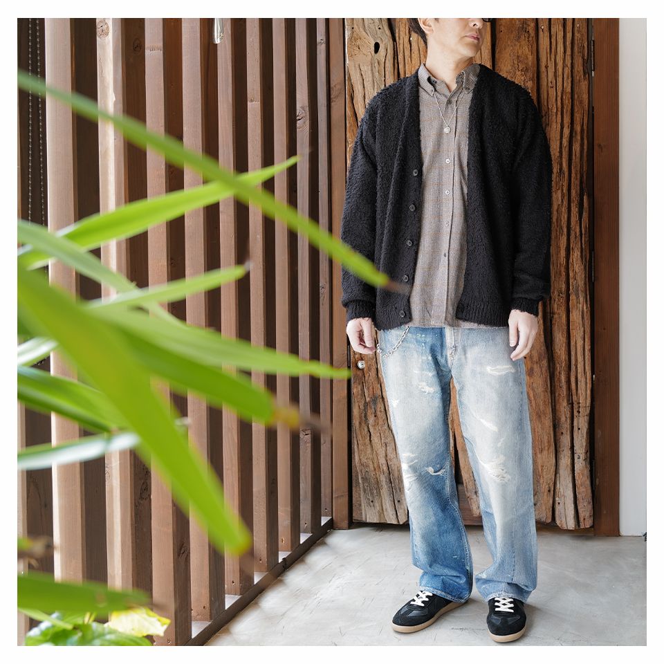 MINEDENIM Shaggy Cotton Knit Cardigan - 通販 - nutriplanet.org