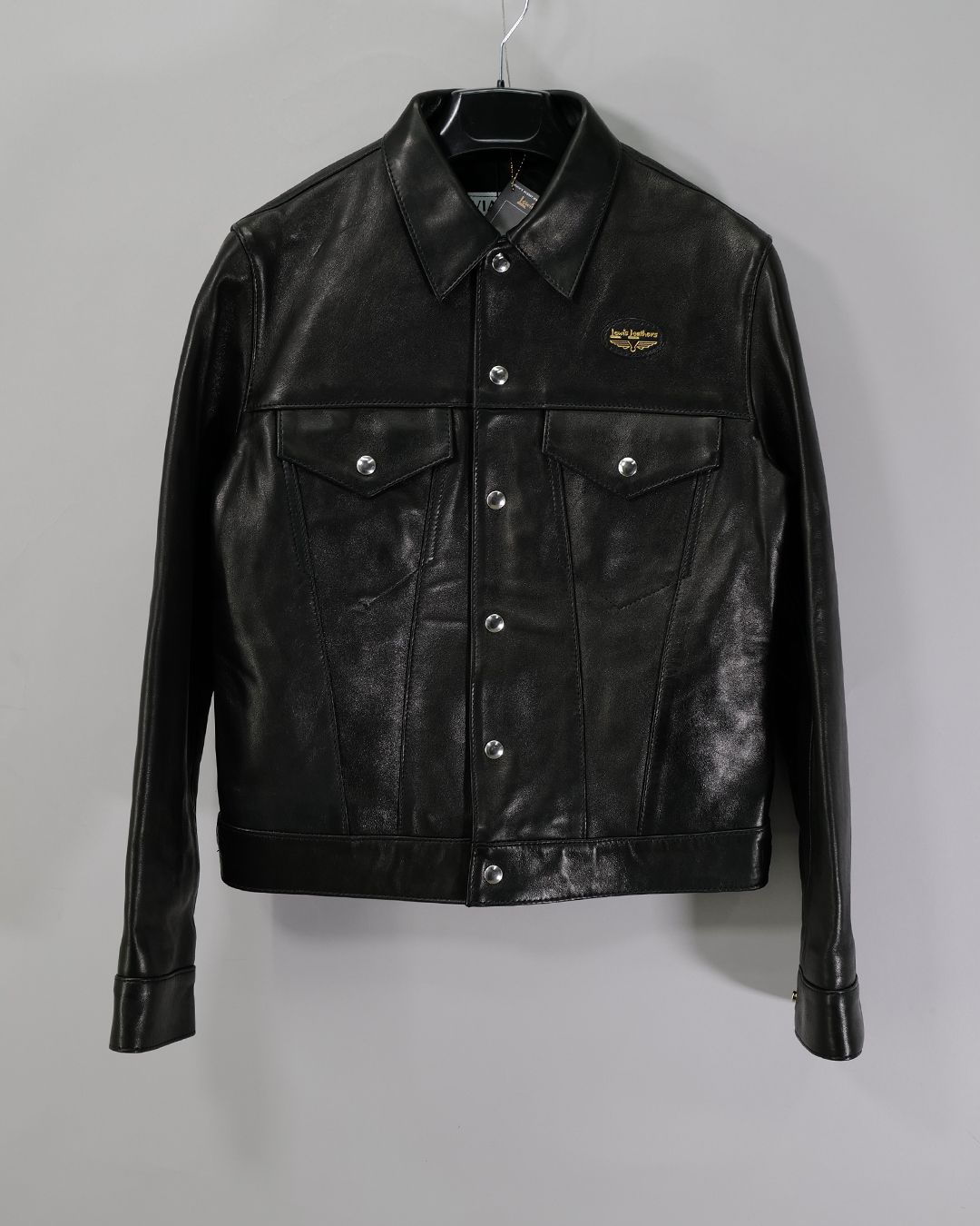 Western Jacket -ウェスタン ジャケット- 【Tight-Fit】   (シープレザー / 裏地:ブラックニット ) Black
