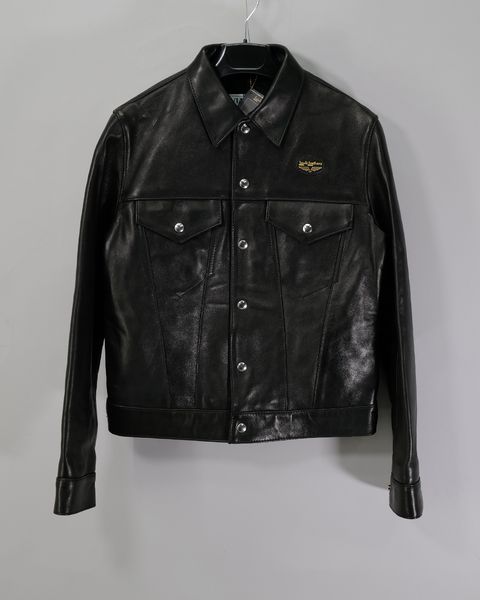 Western Jacket -ウェスタン ジャケット- 【Tight-Fit】   (シープレザー / 裏地:ブラックニット ) Black