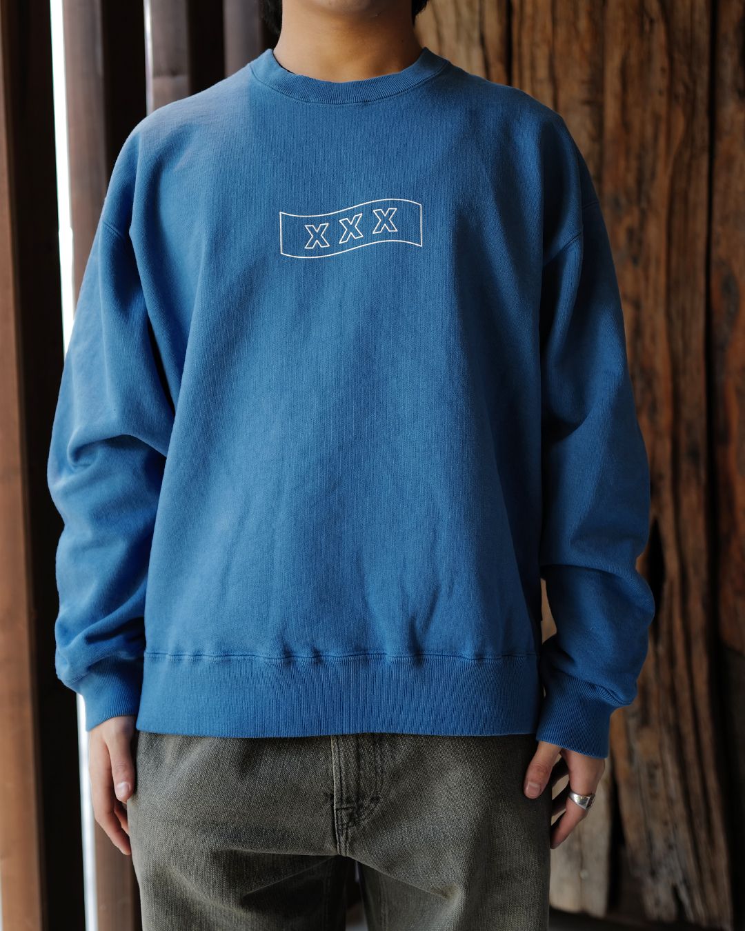 GX-A26-CS-04  CREW NECK SWEAT SHIRT   BLUE