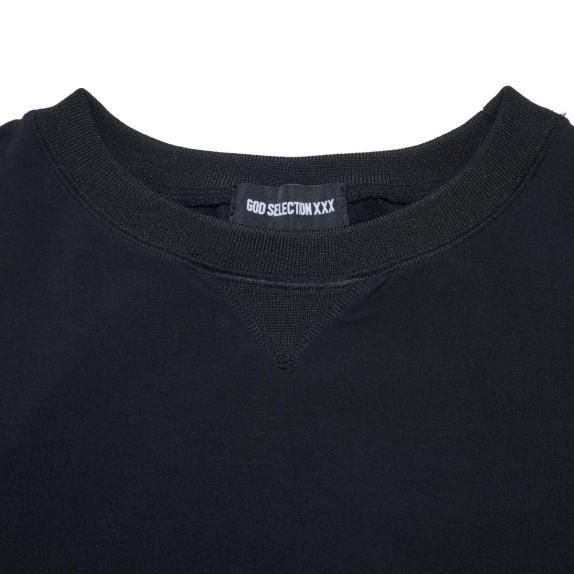 GX-A25-CN-01  V GAZETTE CREWNECK SWEAT   BLACK