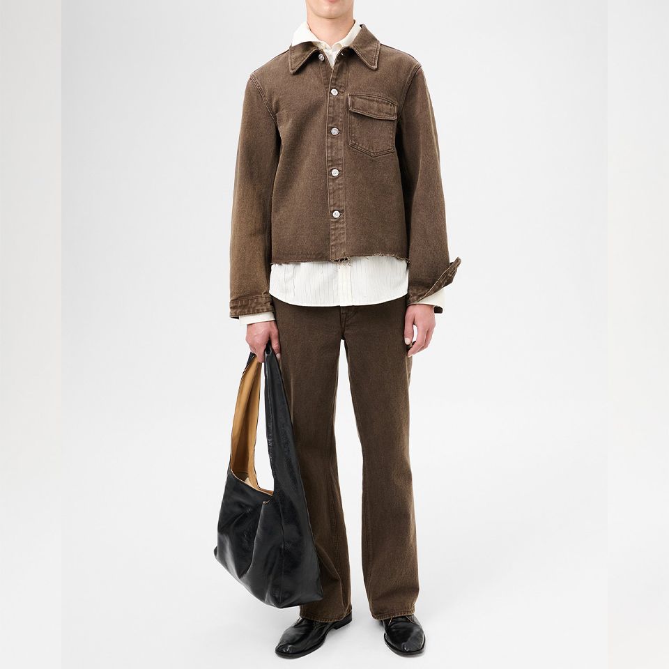 OUR LEGACY - CUT REBIRTH JACKET Choco Overdye | River OUR LEGACY - CUT REBIRTH JACKET Choco Overdye | River
