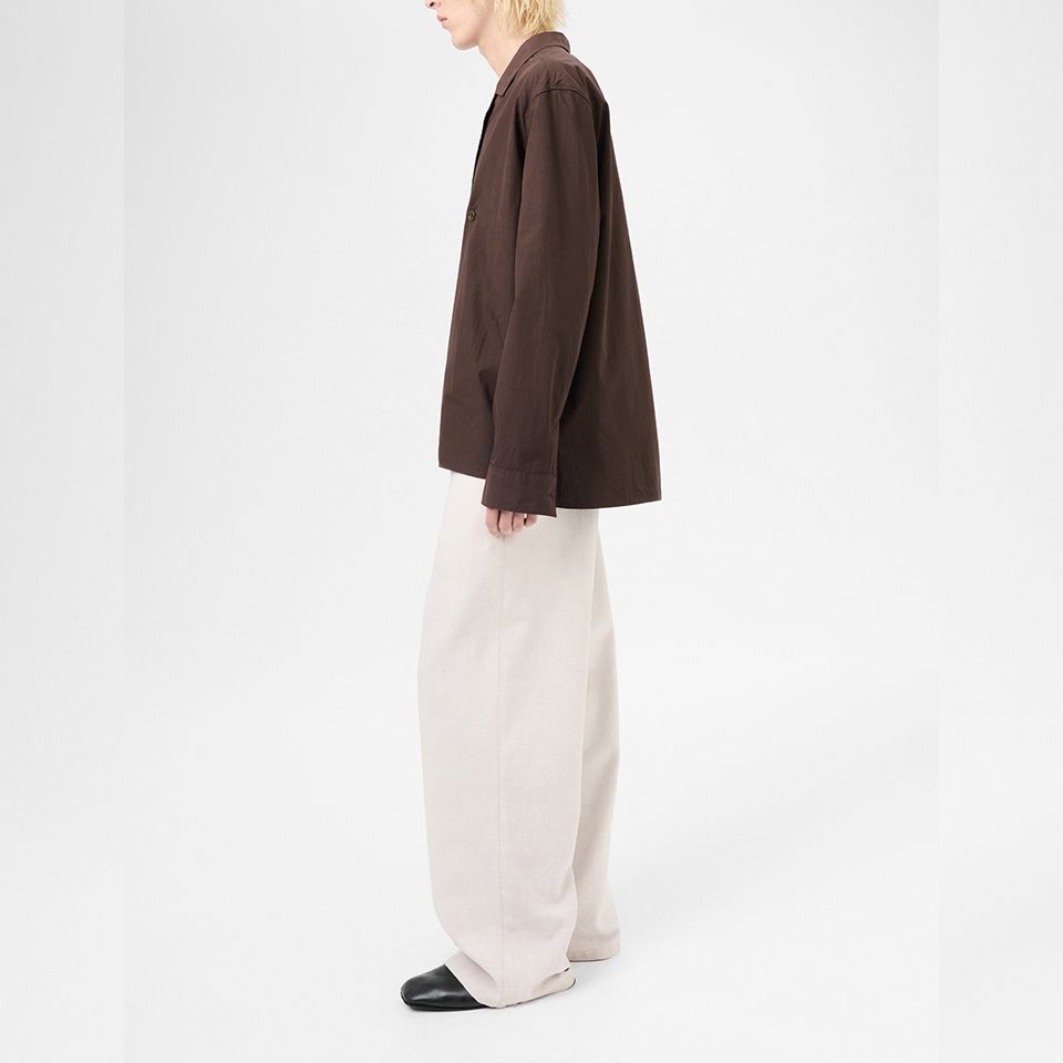 DUO SHIRT  Hefty Brown Coarse Poplin