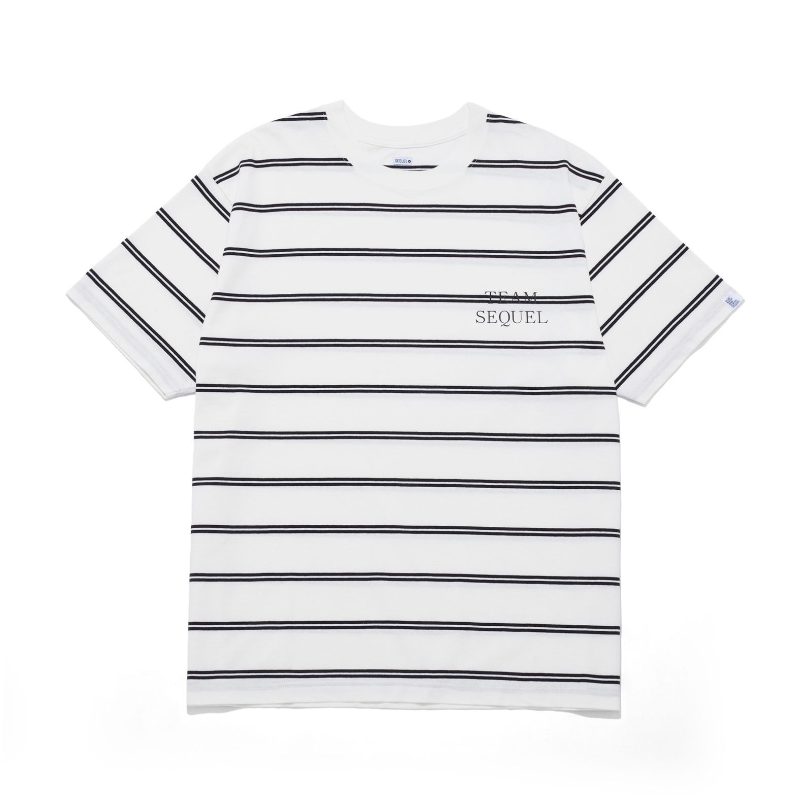BORDER T-SHIRT  [WHITE x BLACK]