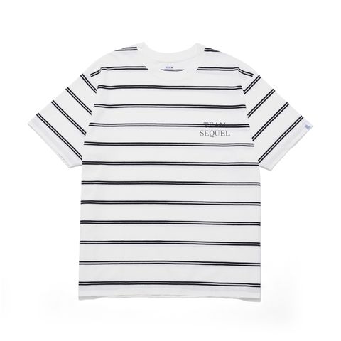 BORDER T-SHIRT  [WHITE x BLACK]