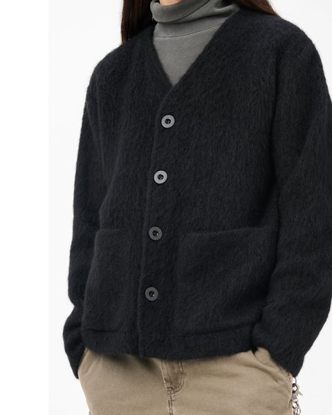 CARDIGAN Black Mohair