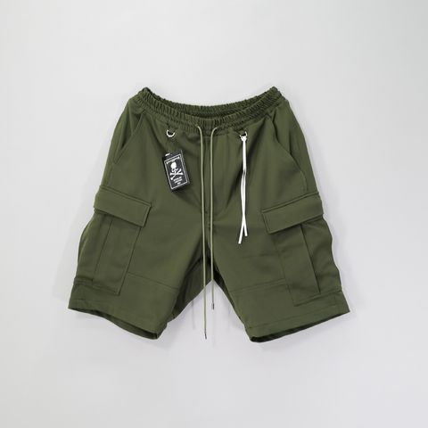 【MASTERMIND WORLD】 JERSEY CARGO SHORTS  OLIVE