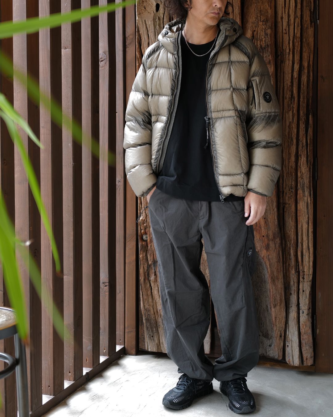 D.D. Shell Hooded Puffer Jacket [FALLEN ROCK]