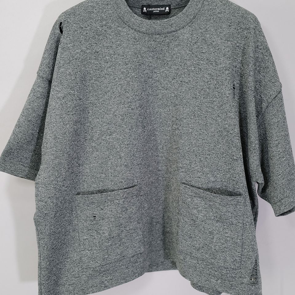 【mastermindJAPAN】 INTARSIA SS KNIT SWETER  GRAY