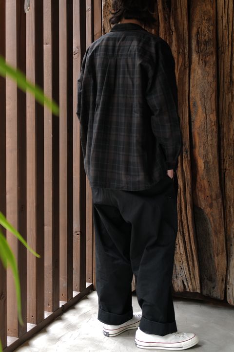 OUR LEGACY 【BORROWED SHIRT Black Sheer Shadow Check】