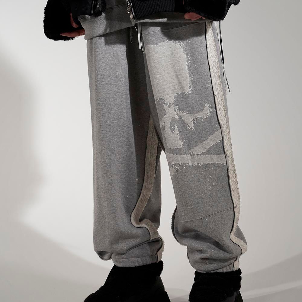 【MASTERMIND WORLD】 CUT-OFF SWEATPANTS  TOP GRAY