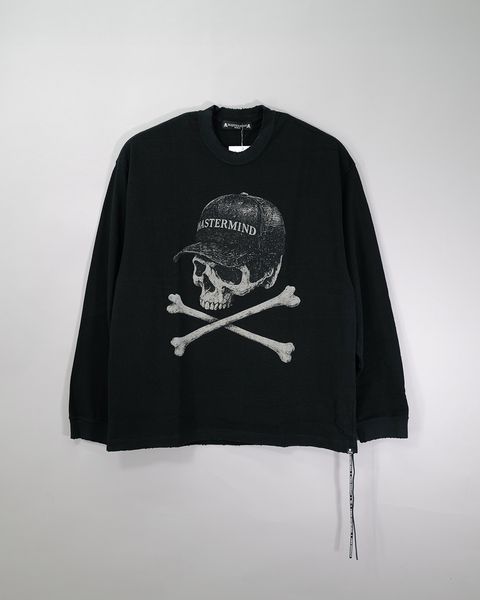 【MASTERMIND WORLD】 VINTAGE ROCK LS TEE  BLACK