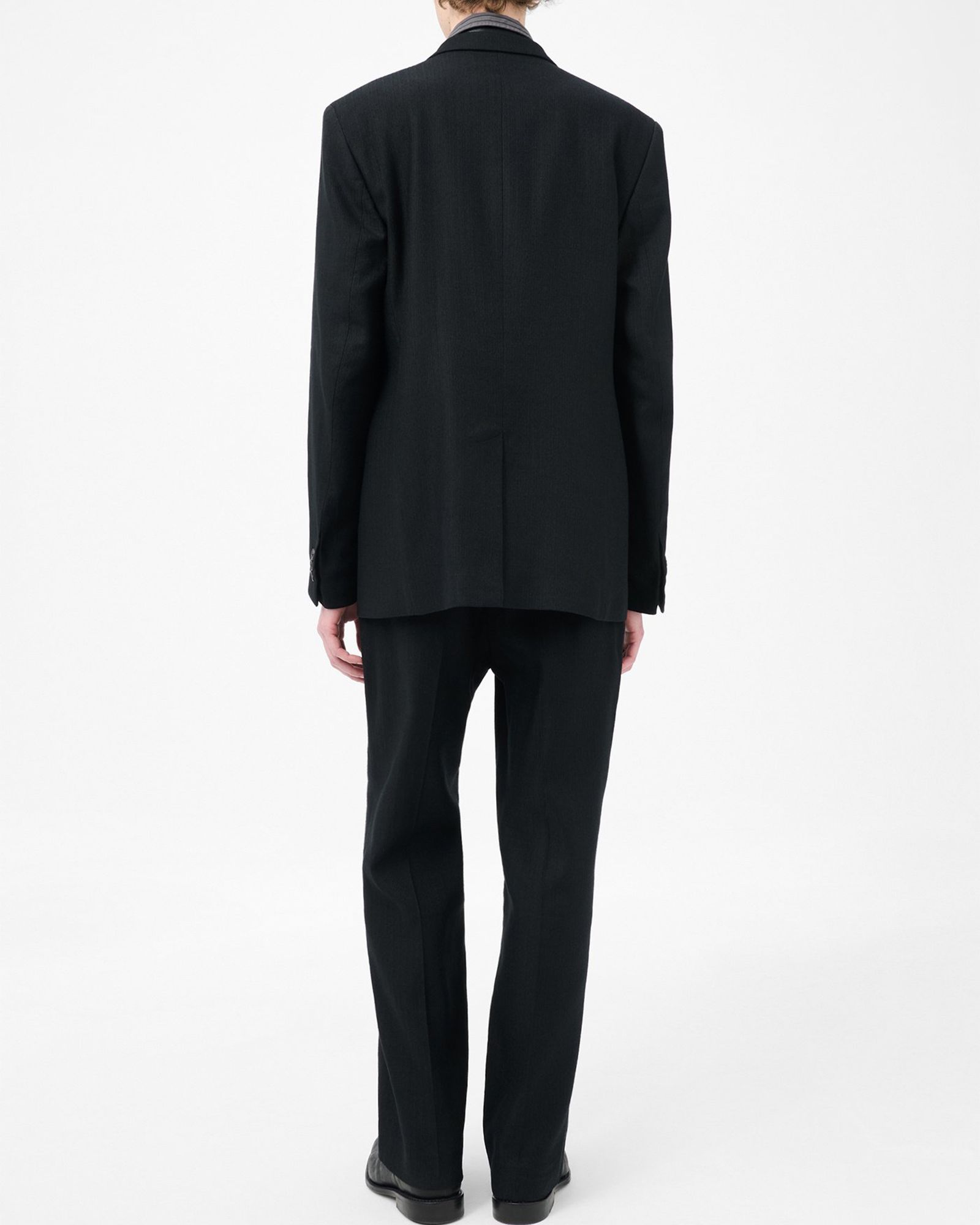 CEREMONY BLAZER   Coal Black Link Stripe Weave