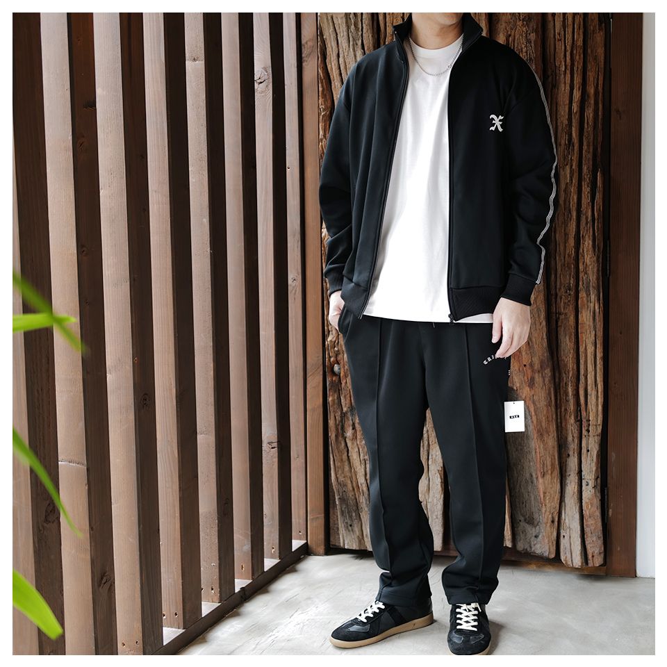 GOD SELECTION XXX - GX-A25-PT-06 JERSEY TRACK PANTS BLACK