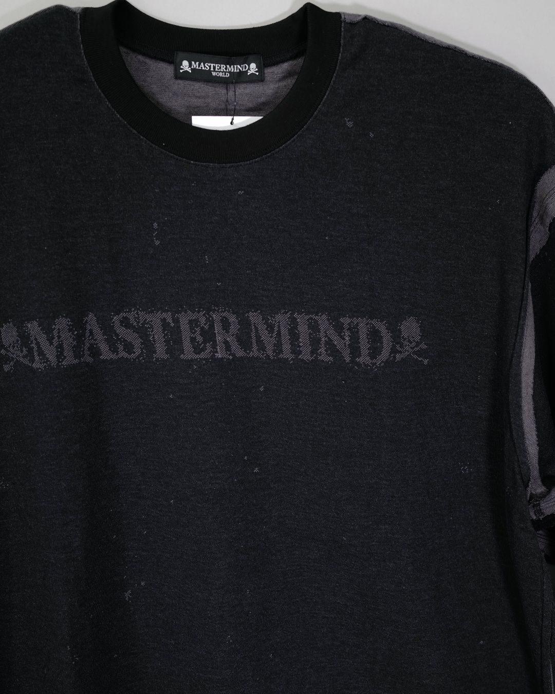 【MASTERMIND WORLD】 CUT-OFF LS TEE  BLACK
