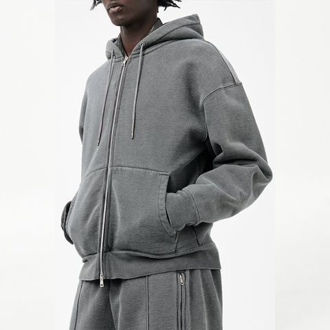 RASCAL HOOD   Worn Black Hefty Fleece
