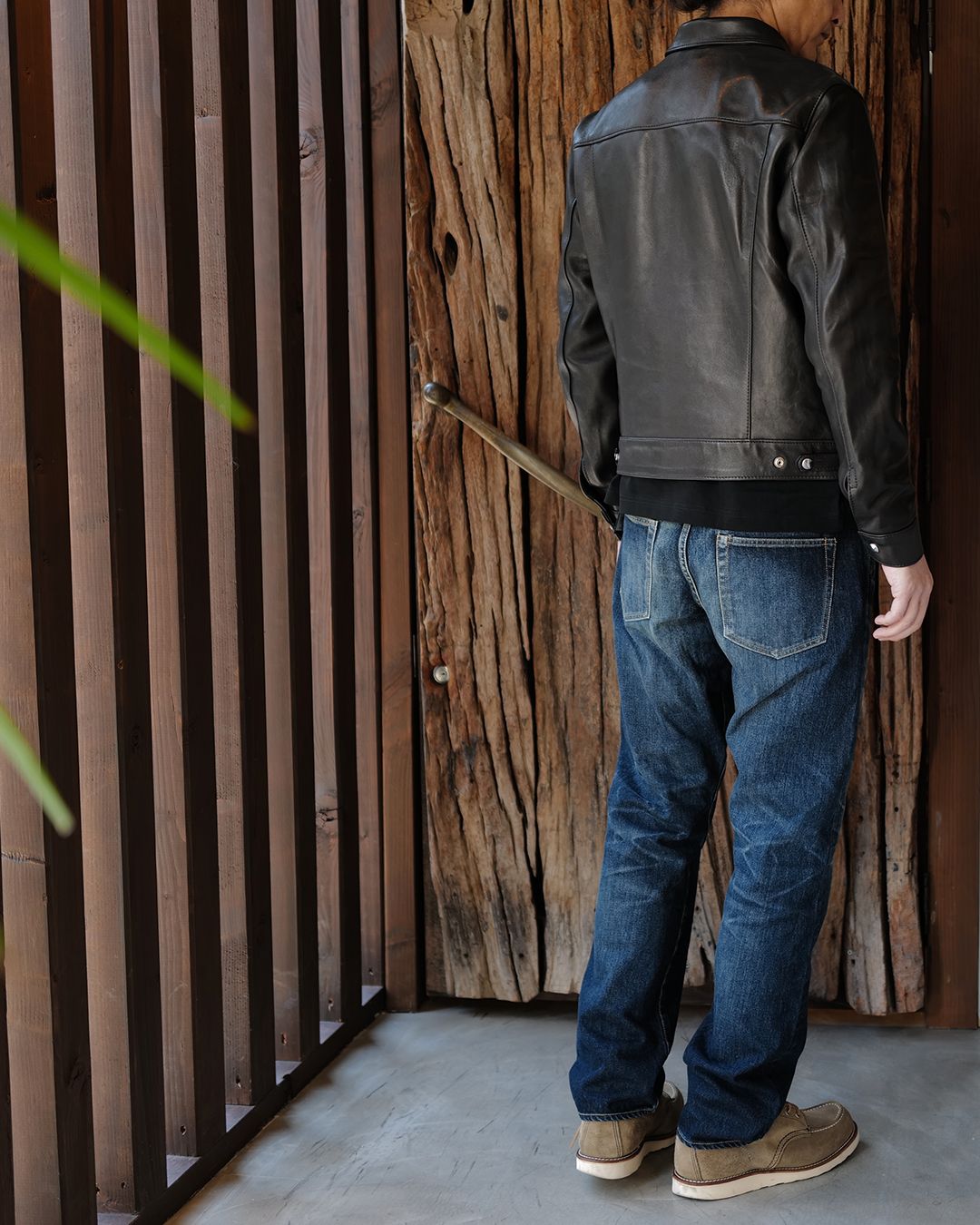 Western Jacket -ウェスタン ジャケット- 【Tight-Fit】   (シープレザー / 裏地:ブラックニット ) Black