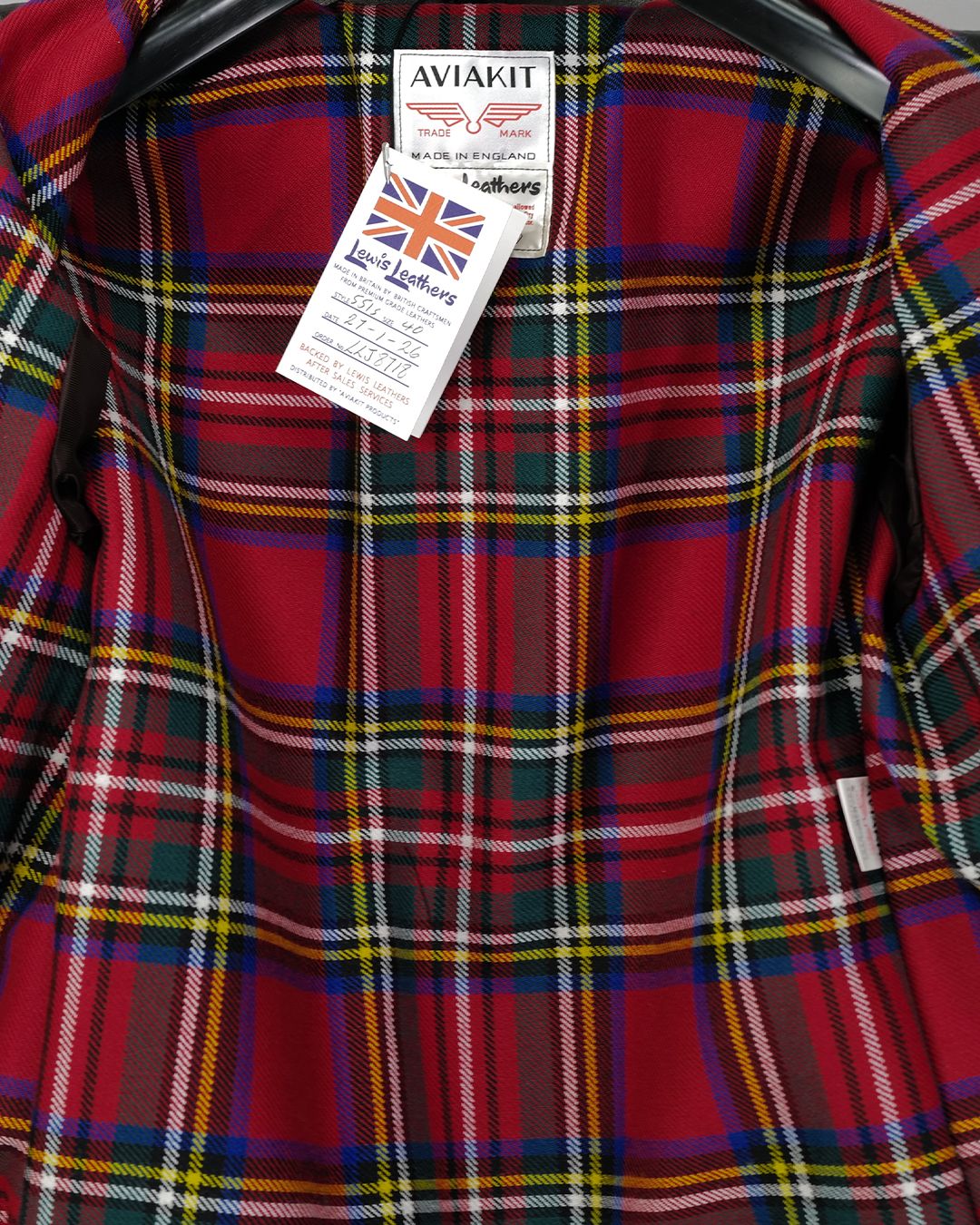 Dominator -ドミネーター- 【Slim-Fit】   (シープレザー / 裏地:タータンチェック / ベージュジップ)Black