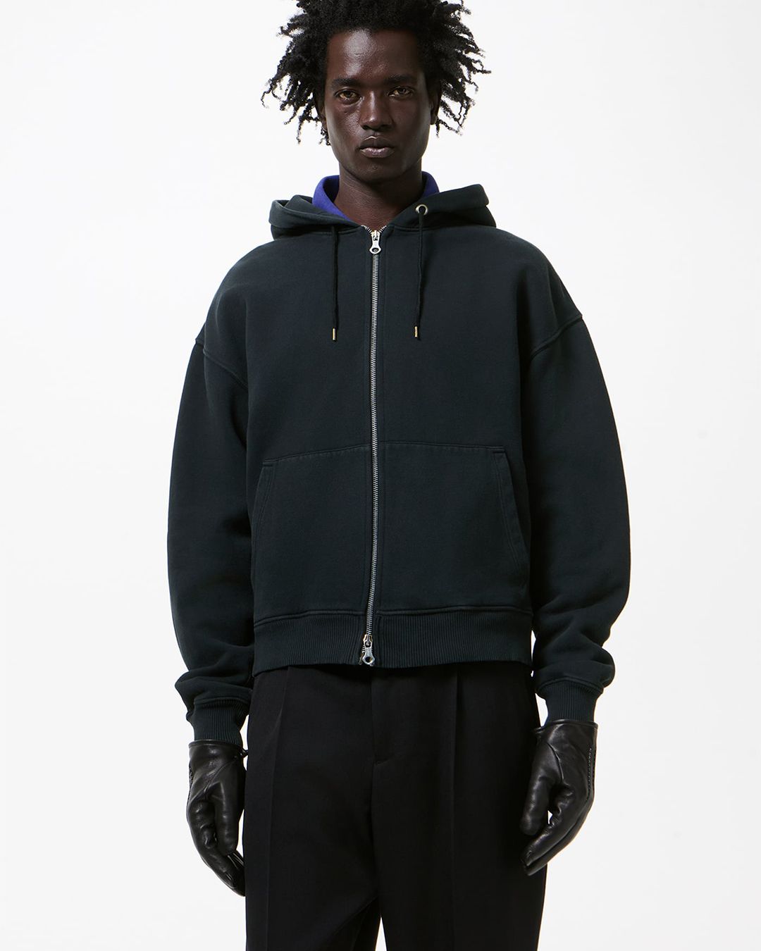 RASCAL HOOD  Washed Black Star Fleece