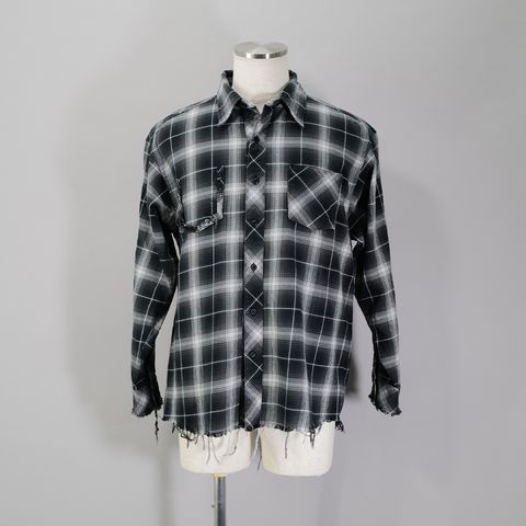 【Rafu】 Antiqued shirt  Black