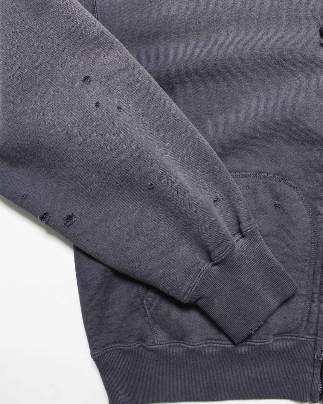 BWU-WZH / WEATHERED ZIP HOODIE - EGGPLANT