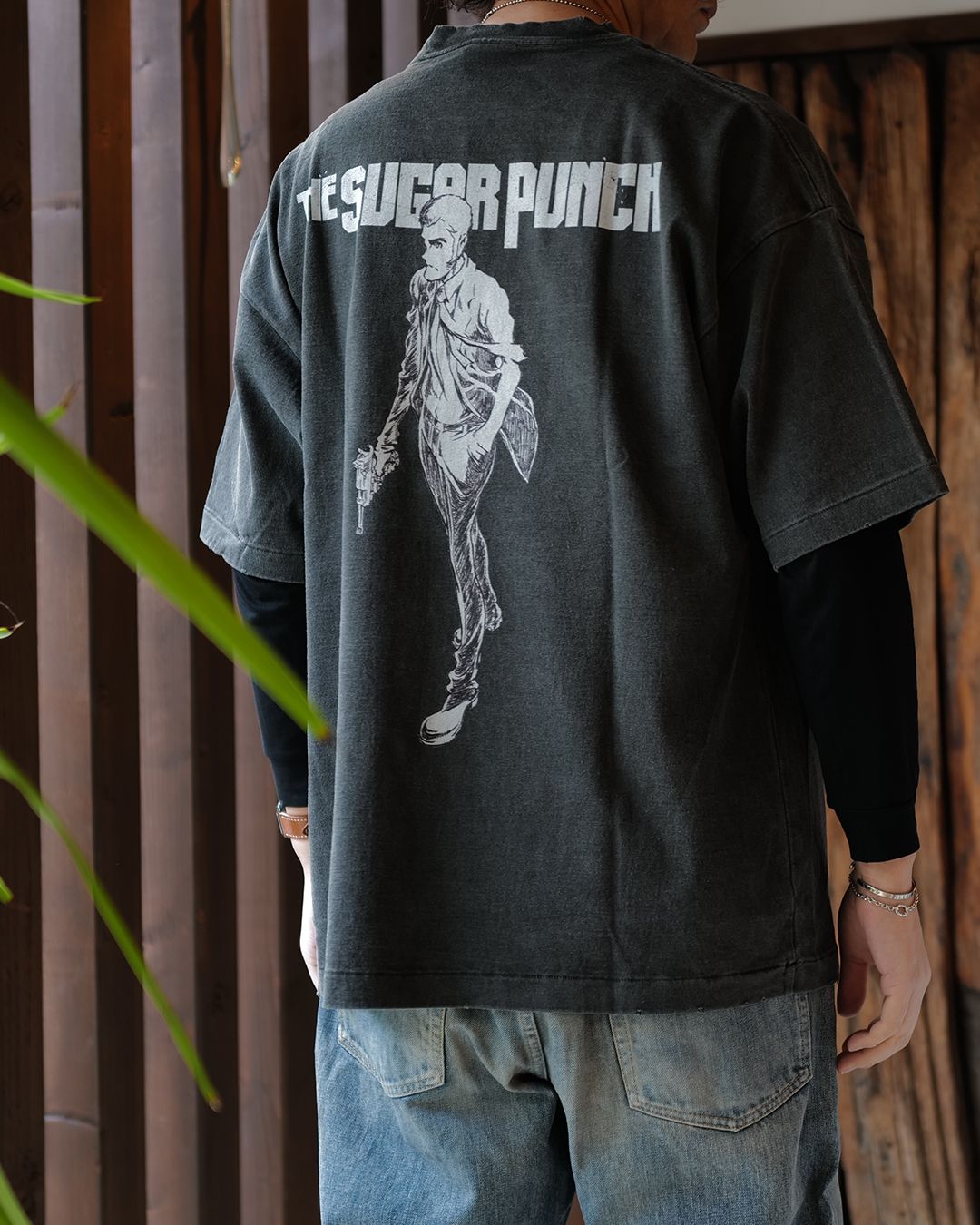 [LUPIN THE IIIRD]  S/S T-Shirt (ZENIGATA/LUPIN) Black