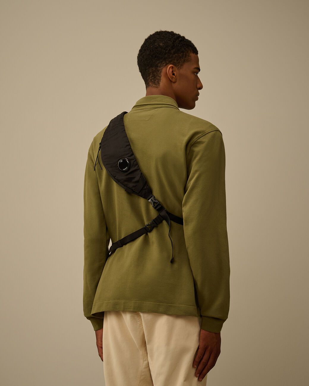 Nylon B Crossbody Backpack  Black