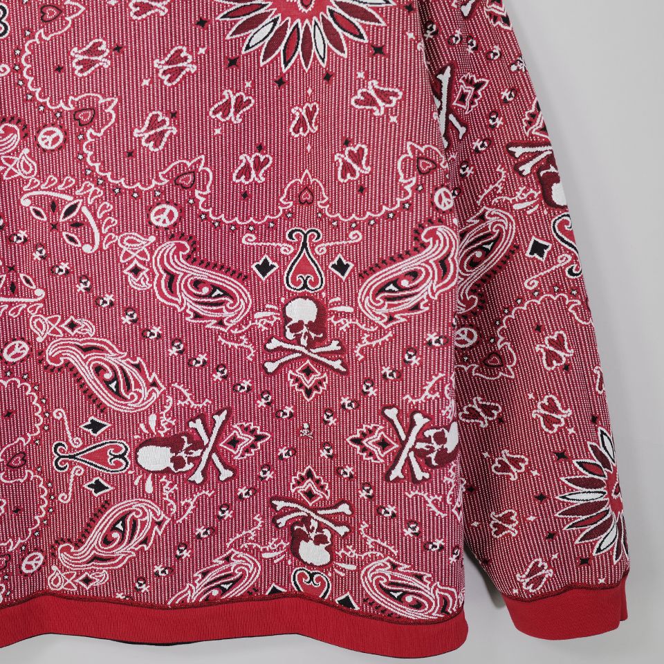 【MASTERMIND WORLD】 REVERSIBLE LS TEE  BLACK x RED