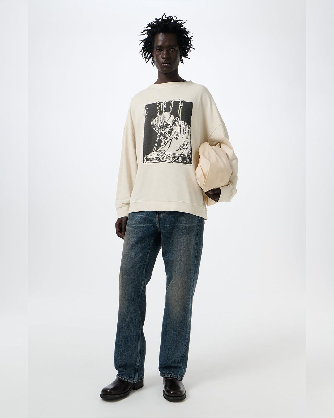 SLACK SWEATSHIRT  Angry Fan Mail Print