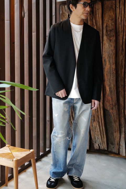 OUR LEGACYのTHIRD CUT Digital Denim パンツをつかったスタイル 3-3