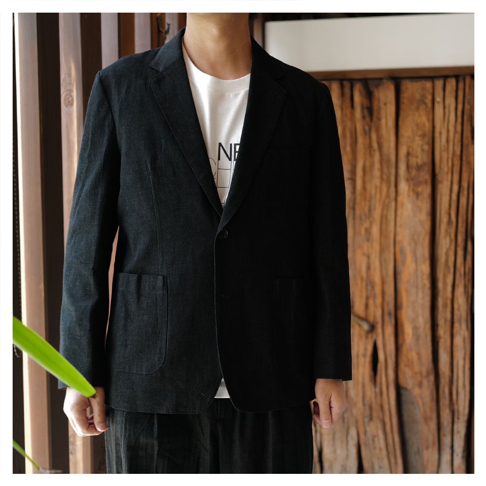 【Last1 Size2】Washed Denim Unconstructed Tailored JKT