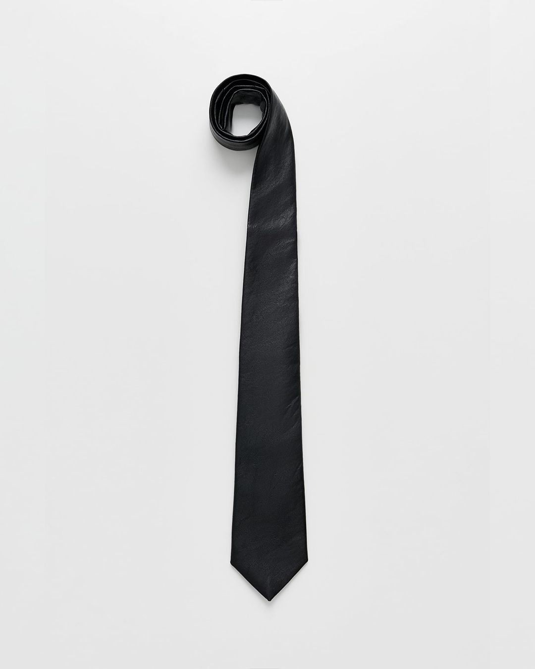 TIE   Black Real Fake Leather