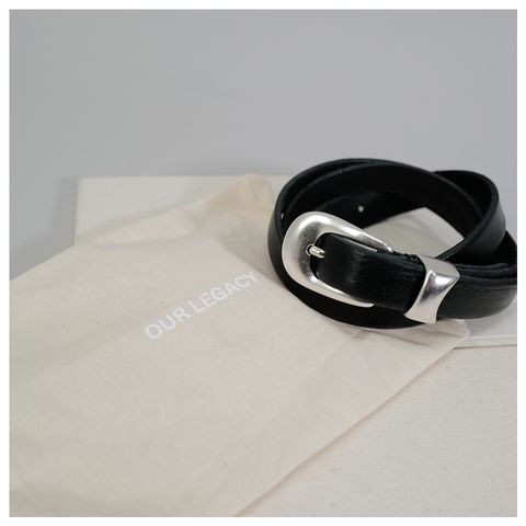 2 CM BELT Black Leather