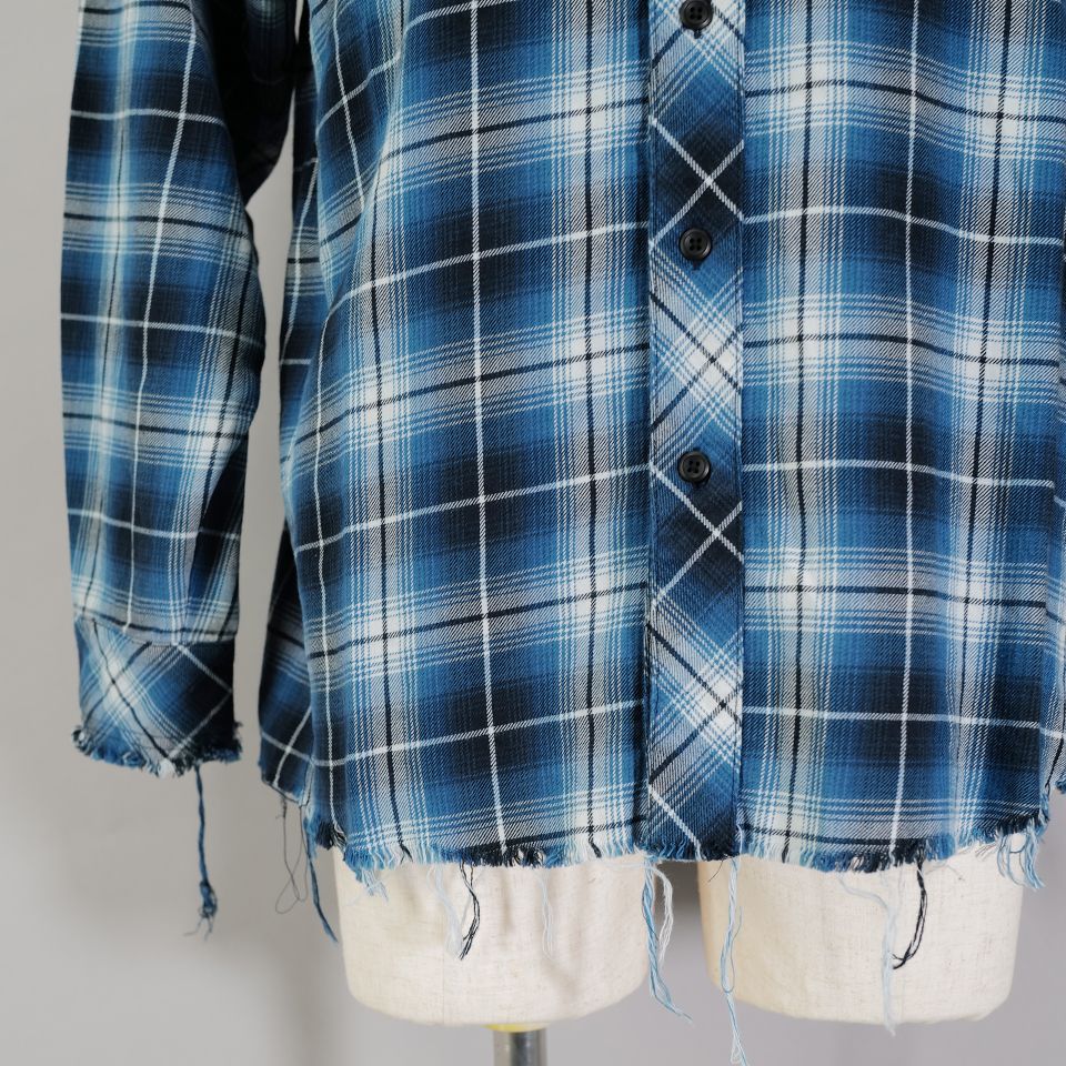 【Last1 SizeM】 【Rafu】 Antiqued shirt  Blue